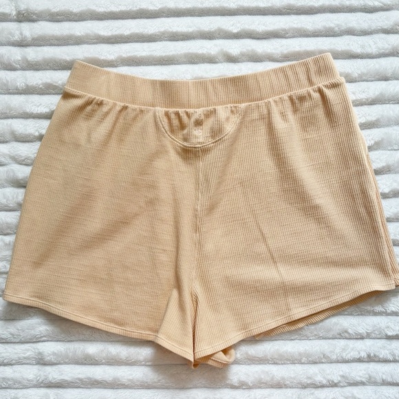 Free People Movement Ribbed Light Orange Shorts Women’s Size Medium - Picture 2 of 6